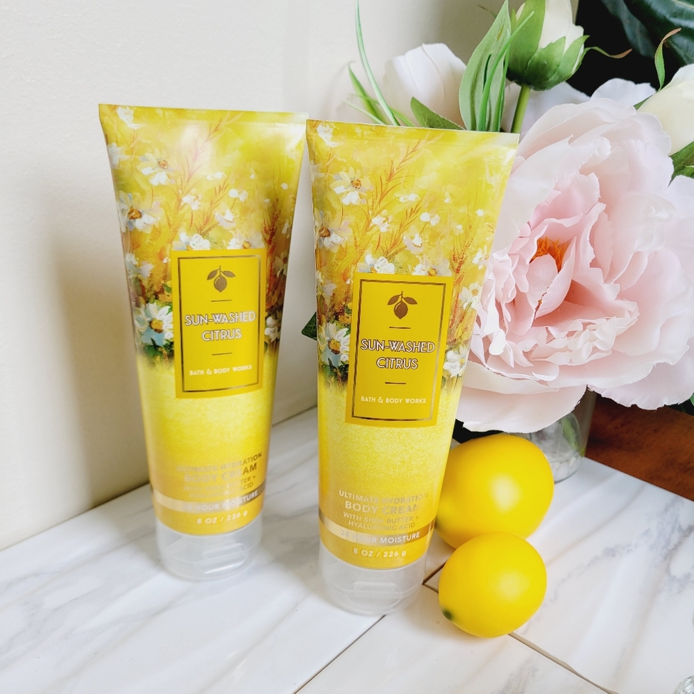 Sunwashed Citrus Body Cream Sunshine & Lemons Foaming Soap Bath & Body Works Nwt - Picture 3 of 6